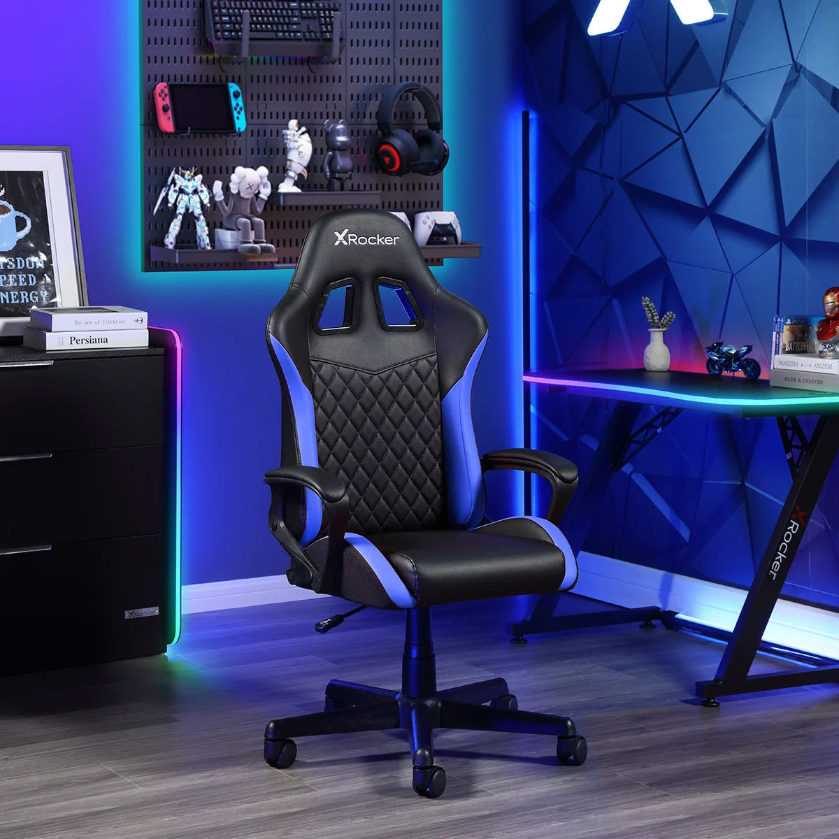 Apex Junior PC Kids Gaming Chair, Blue