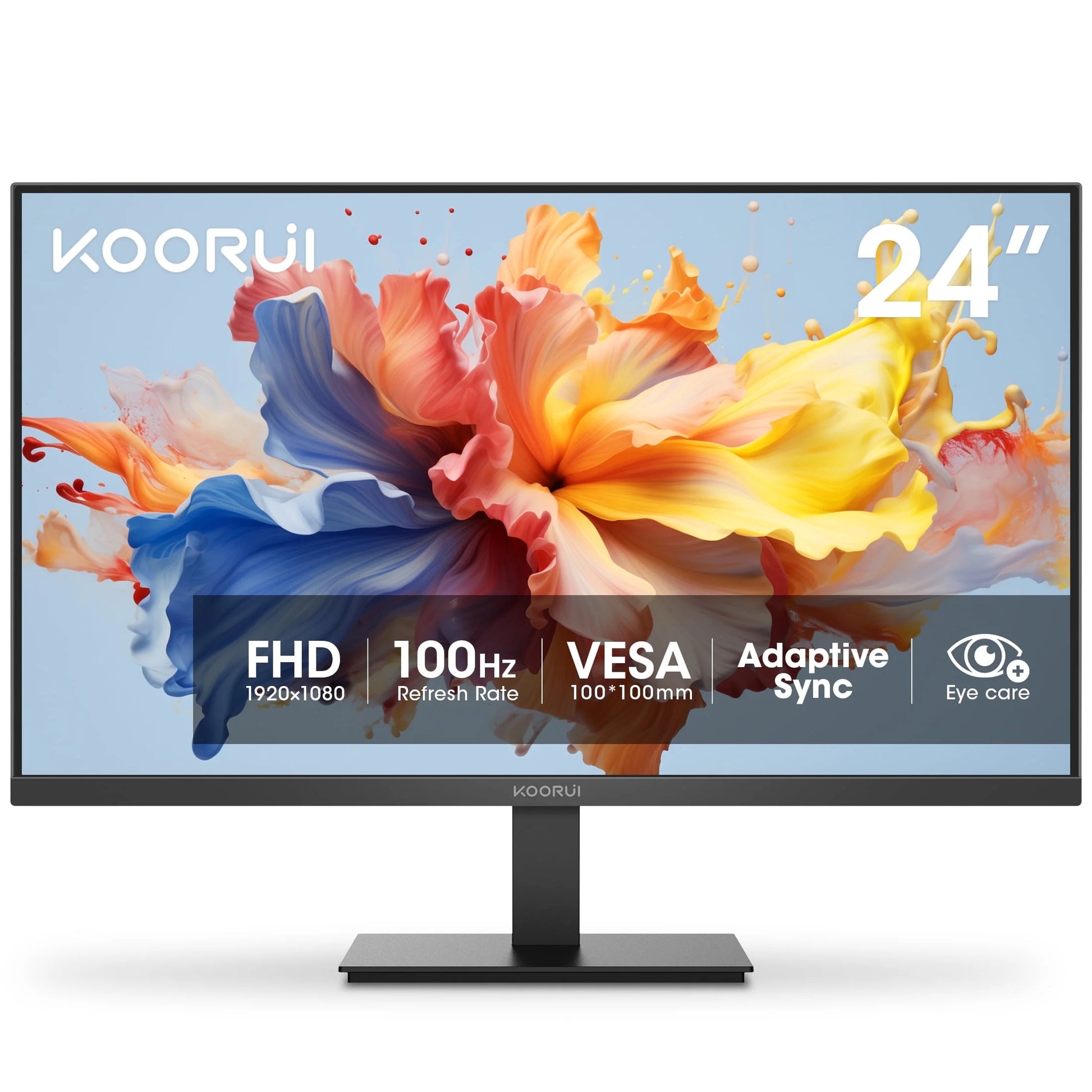 24'' Computer Monitor, FHD 1080P 100Hz HDMI&VGA VESA, E2412F