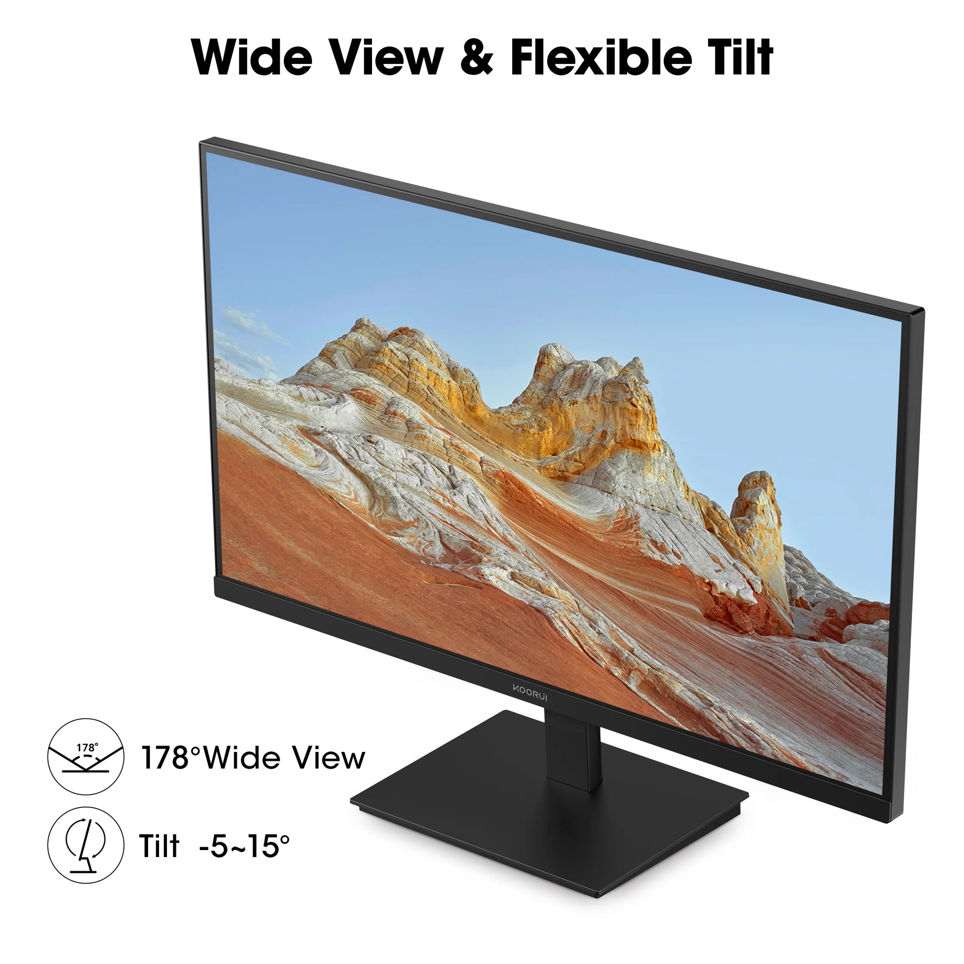 24'' Computer Monitor, FHD 1080P 100Hz HDMI&VGA VESA, E2412F