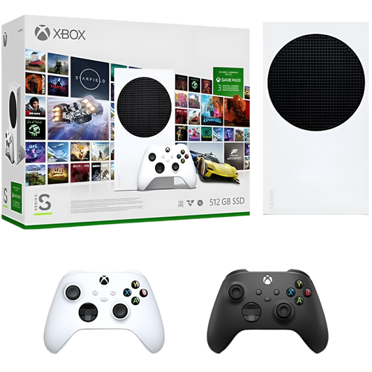 Series S 512GB Console Bundle + Wireless Controller Carbon Black, Wireless Controller Frost White